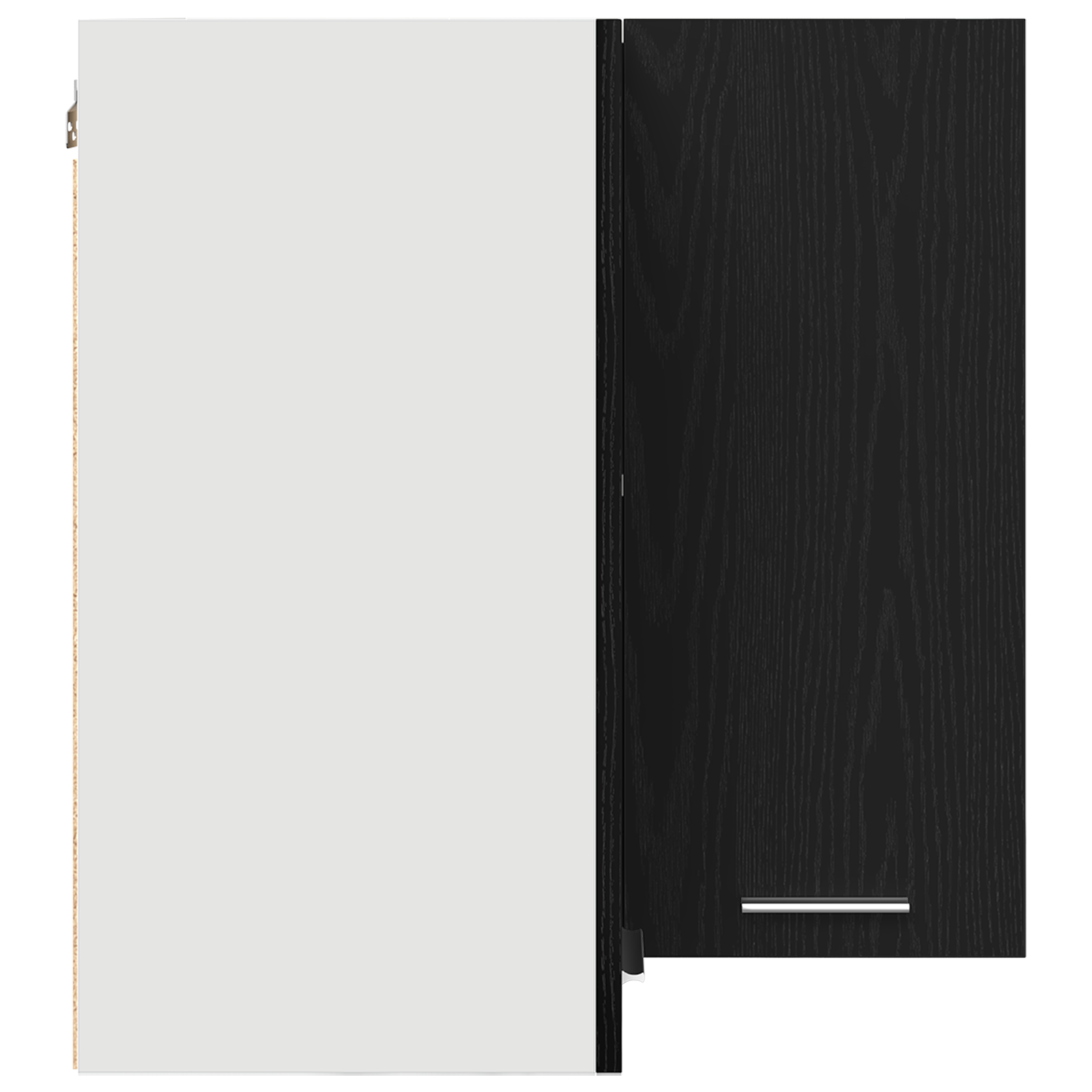 Armadio Angolare  - Rovere Nero - 57x57x60 cm - Realizzato in Legno Ingegnerizzato