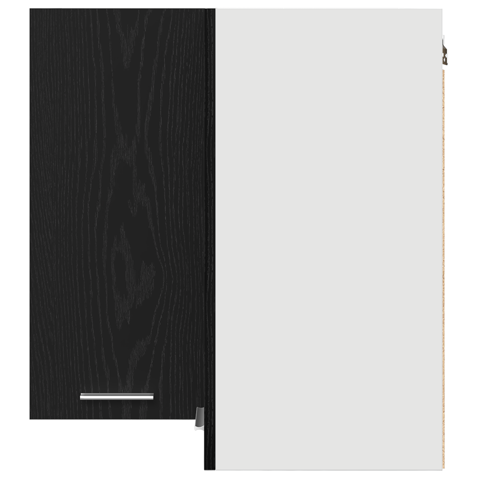 Armadio Angolare  - Rovere Nero - 57x57x60 cm - Realizzato in Legno Ingegnerizzato