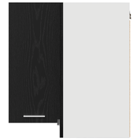 Armadio Angolare  - Rovere Nero - 57x57x60 cm - Realizzato in Legno Ingegnerizzato