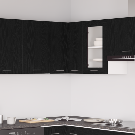 Armadio Angolare  - Rovere Nero - 57x57x60 cm - Realizzato in Legno Ingegnerizzato