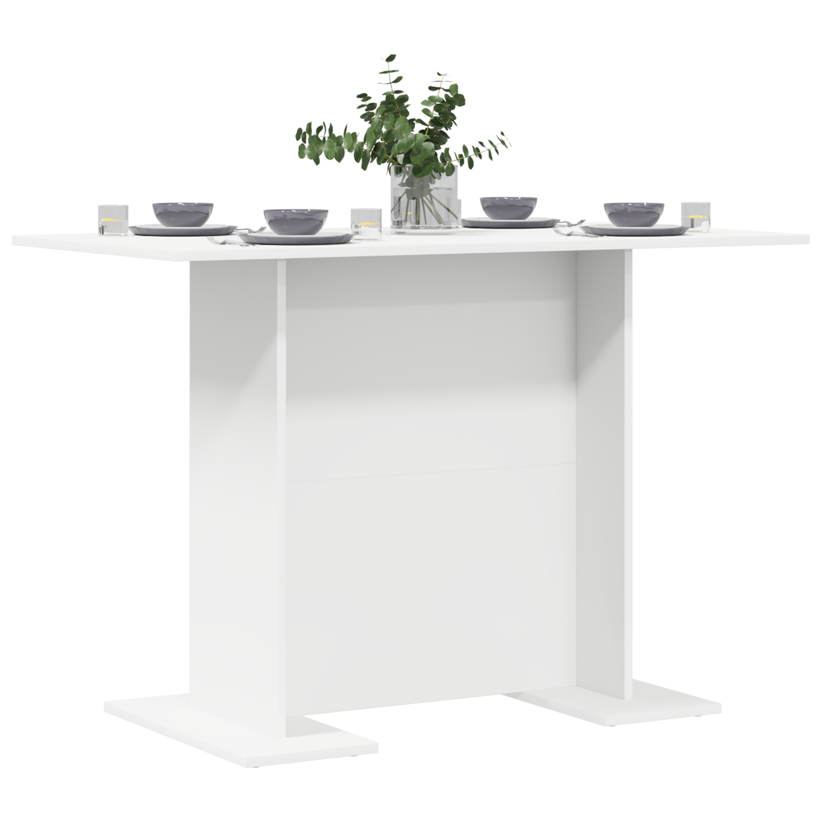 Tavolo da pranzo  Bianco 110x60x75 cm in legno ingegnerizzato