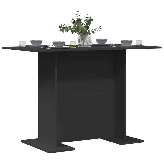 Tavolo da pranzo Nero 100x60x75 cm in legno ingegnerizzato