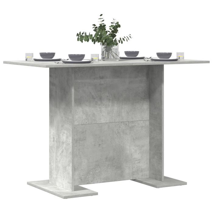 Tavolo da pranzo  Grigio cemento 110x60x75 cm Legno ingegnerizzato