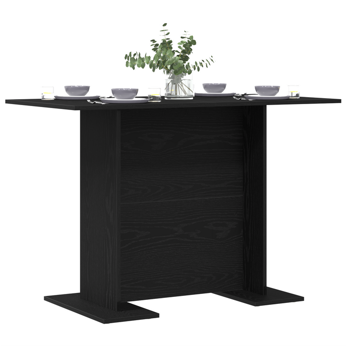 Tavolo da pranzo  Nero Rovere 110x60x75 cm Legno ingegnerizzato