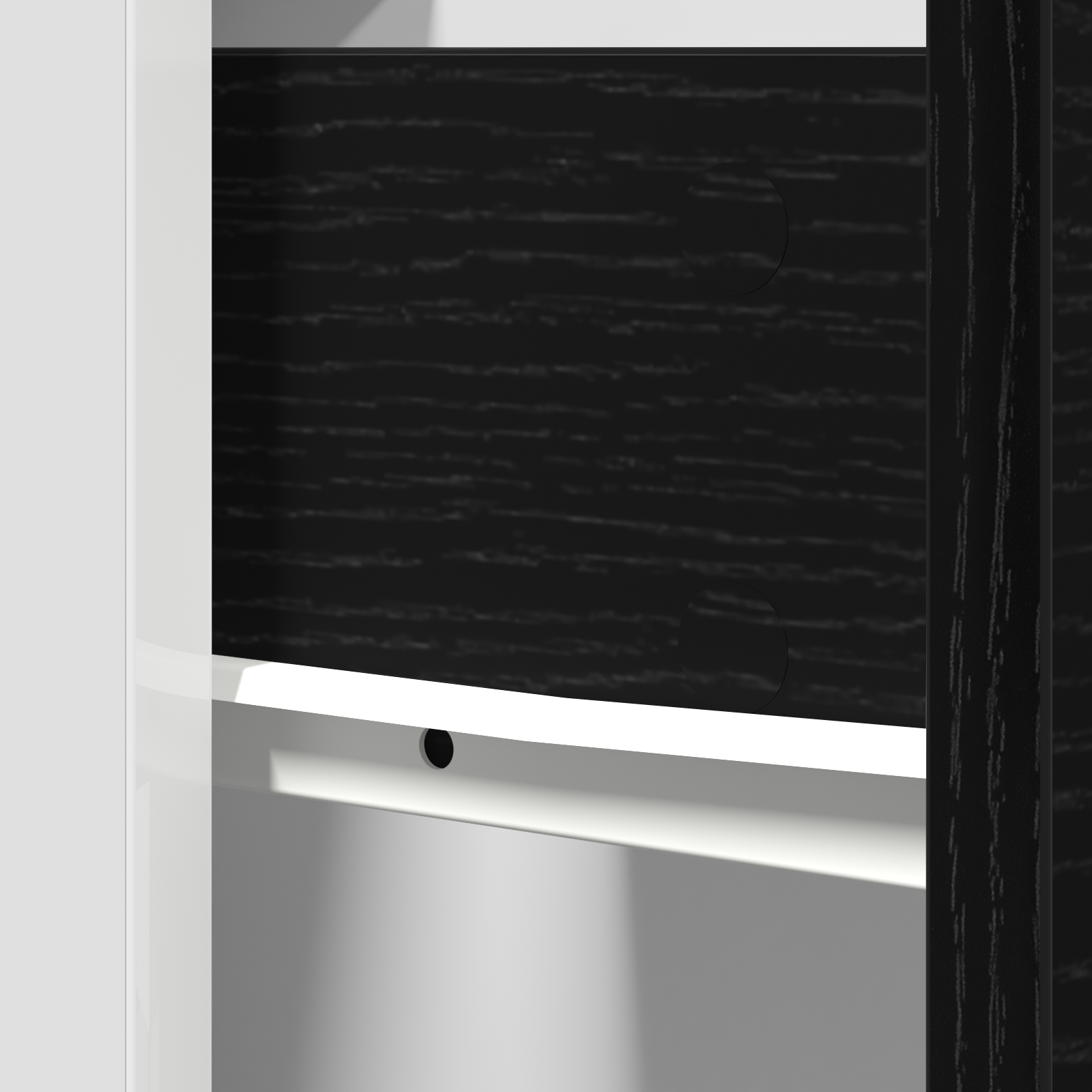 Mobile con cassetti - Rovere nero, 40x46x81.5 cm, Realizzato in legno ingegnerizzato