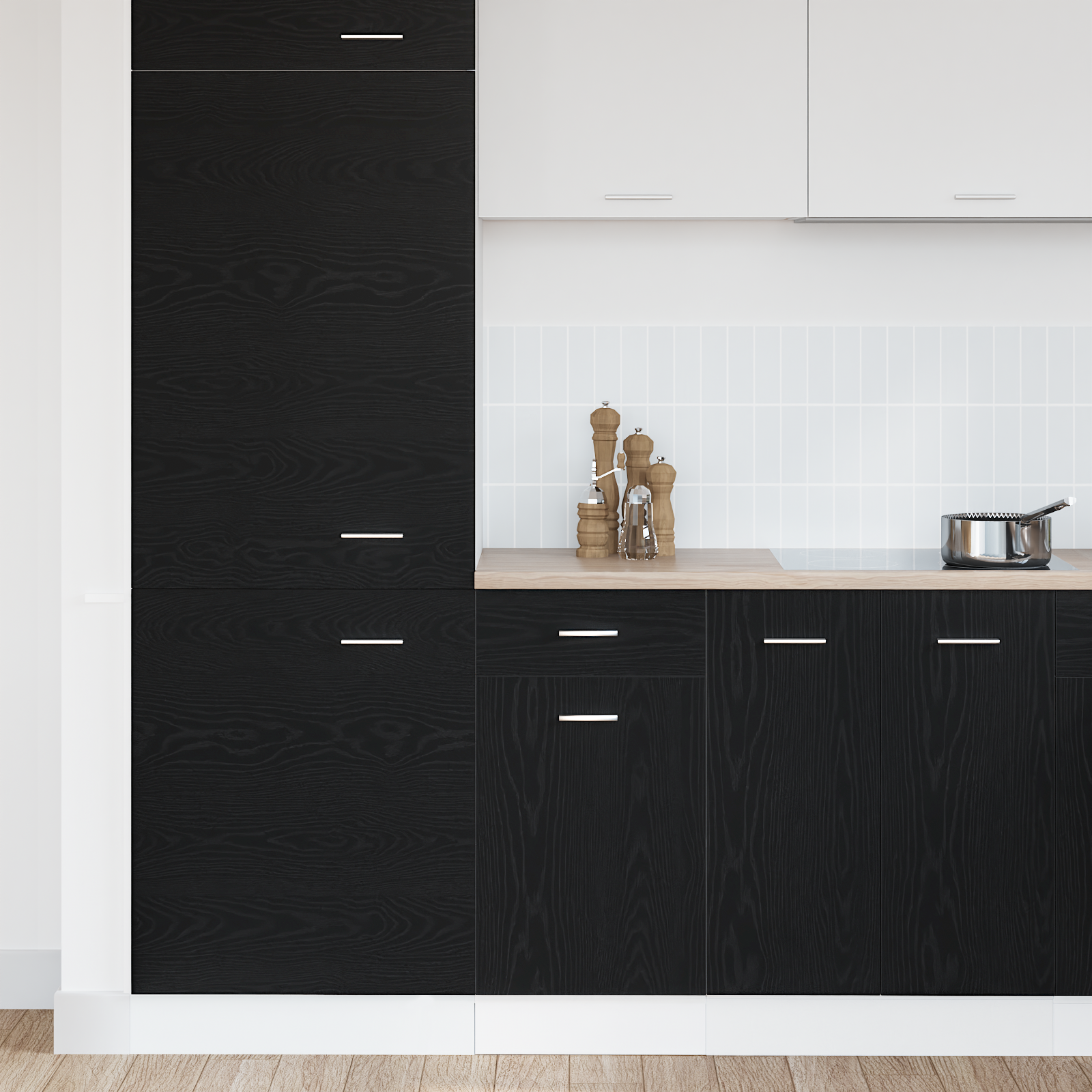 Mobile con cassetti - Rovere nero, 40x46x81.5 cm, Realizzato in legno ingegnerizzato