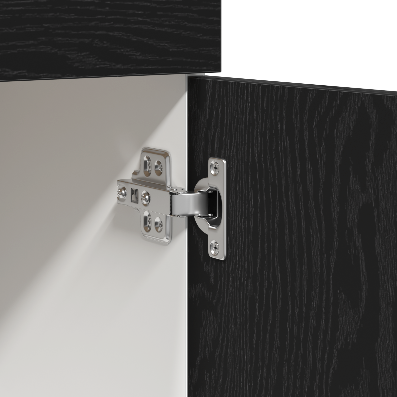 Armadio  con cassetto in rovere nero, 80x46x81,5 cm, realizzato in legno ingegnerizzato