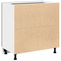 Armadio  con cassetto in rovere nero, 80x46x81,5 cm, realizzato in legno ingegnerizzato