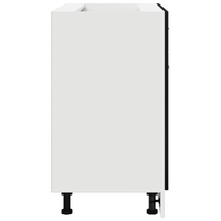 Armadio  con cassetto in rovere nero, 80x46x81,5 cm, realizzato in legno ingegnerizzato