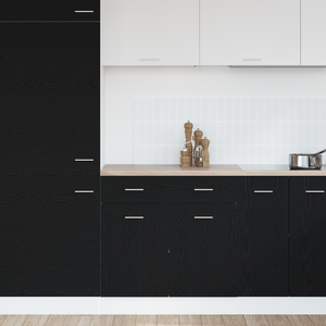 Armadio  con cassetto in rovere nero, 80x46x81,5 cm, realizzato in legno ingegnerizzato
