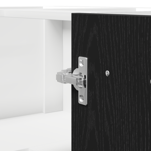 Armadio d'angolo in rovere nero  - 75.5x75.5x81.5 cm