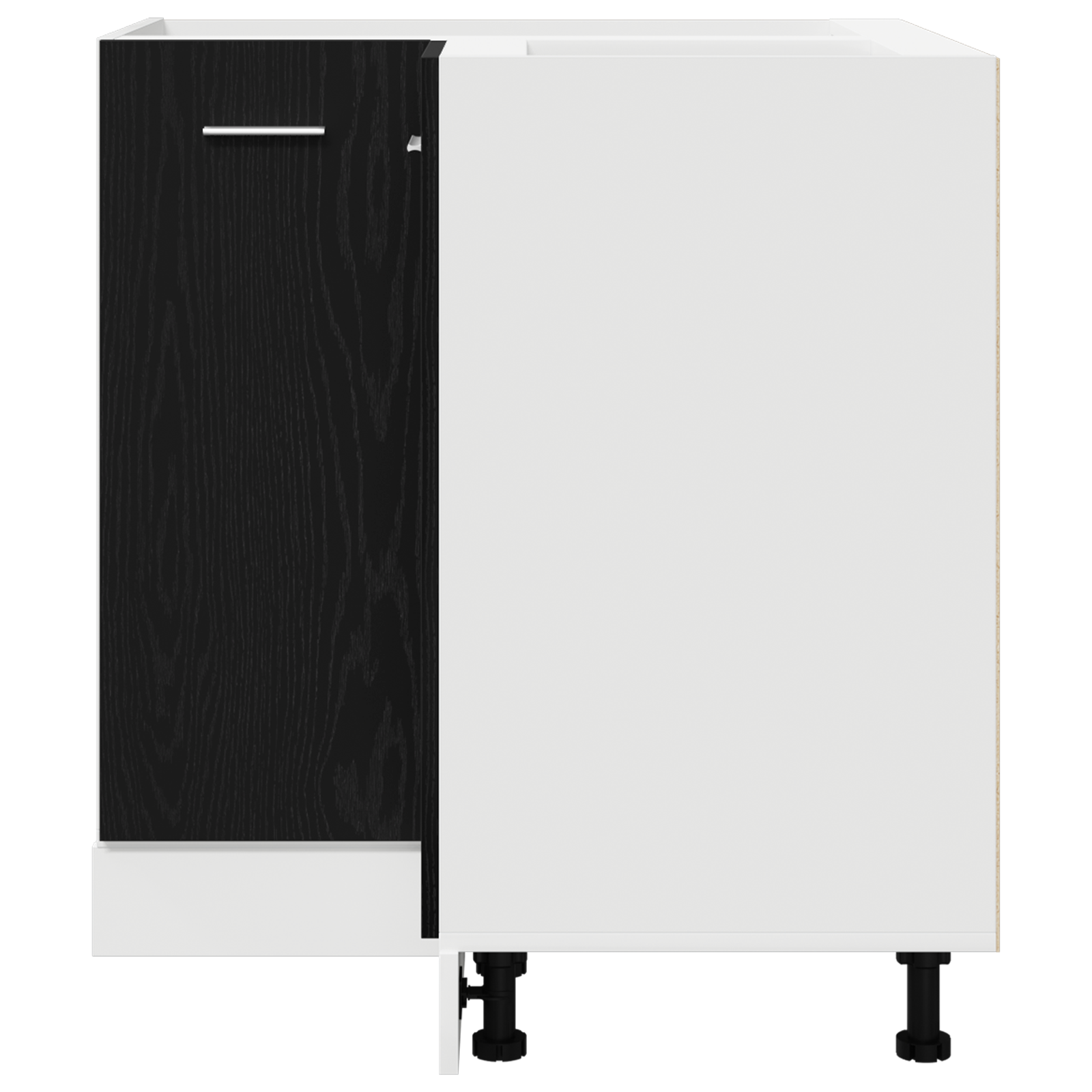 Armadio d'angolo in rovere nero  - 75.5x75.5x81.5 cm