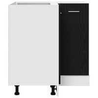 Armadio d'angolo in rovere nero  - 75.5x75.5x81.5 cm