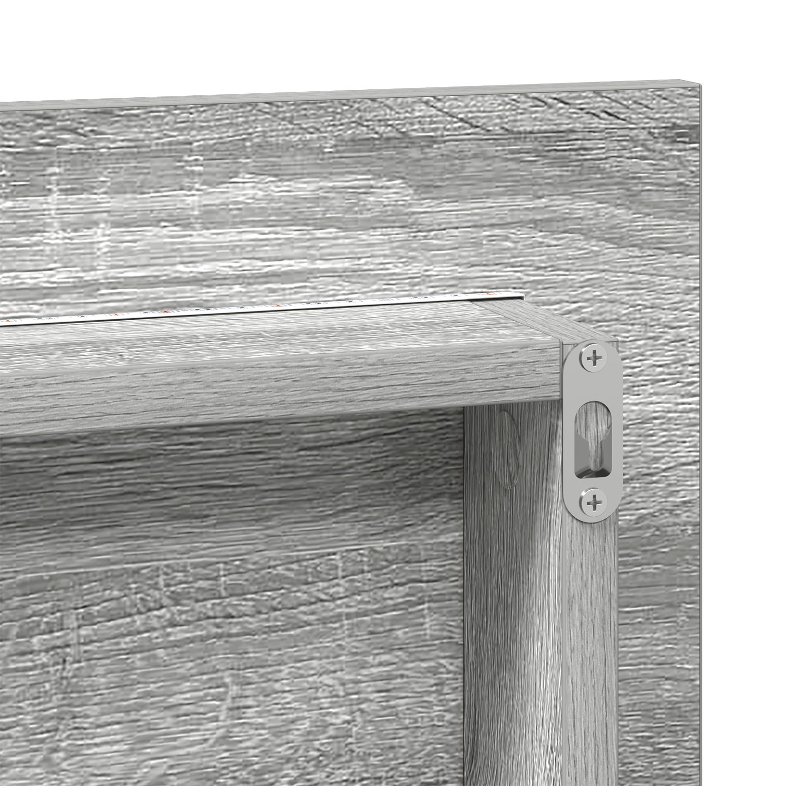 Mobile da bagno  con specchio e luce LED Grigio Sonoma 80x37 cm