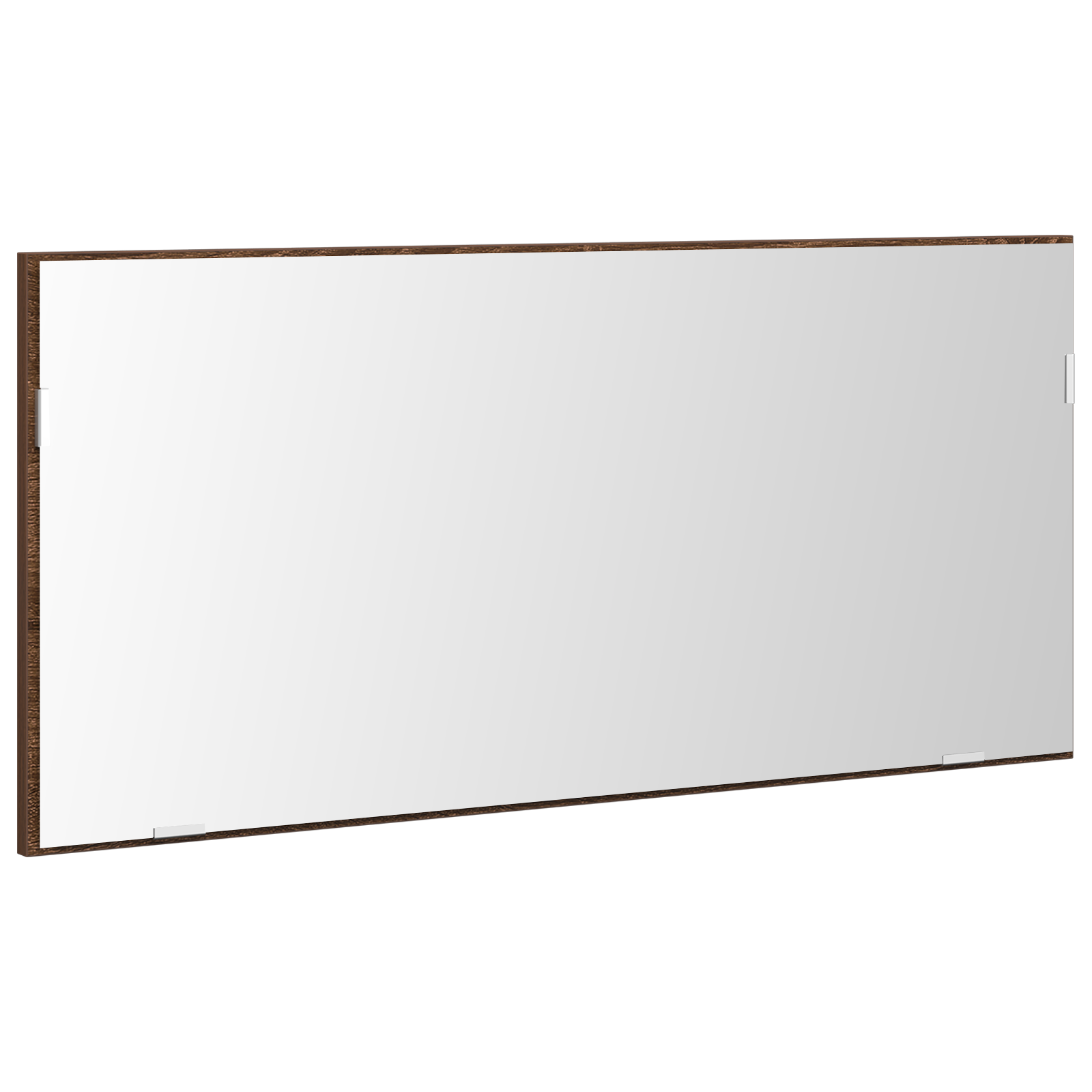Cabinet del Bagno  con Specchio e Luce LED Rovere Marrone 80x37 cm