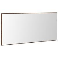 Cabinet del Bagno  con Specchio e Luce LED Rovere Marrone 80x37 cm