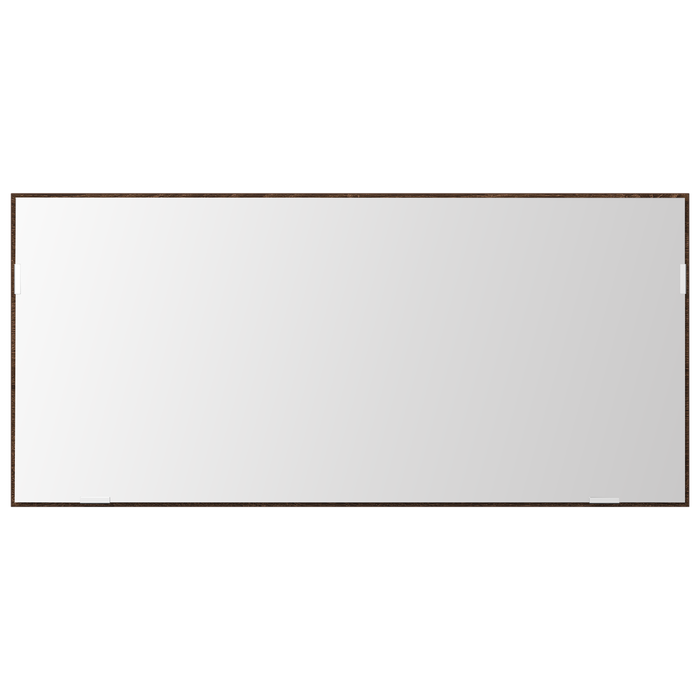 Cabinet del Bagno  con Specchio e Luce LED Rovere Marrone 80x37 cm