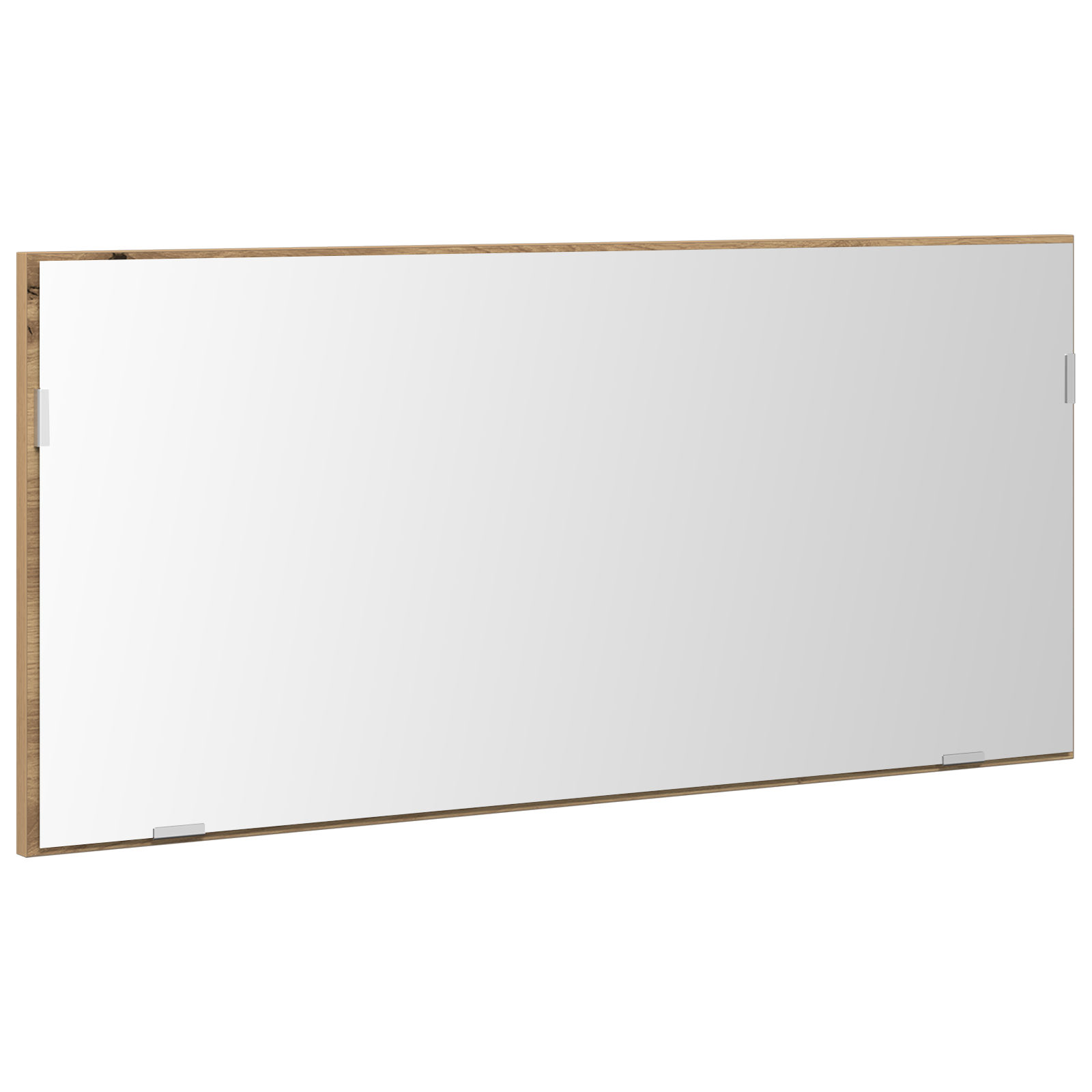 Mobile da bagno con specchio con luce LED in rovere artigianale 80x37 cm