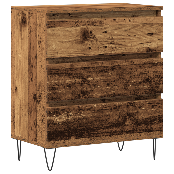 Sideboard con Cassetti in Legno Antico 60x35x70 cm in Legno Ingenerizzato