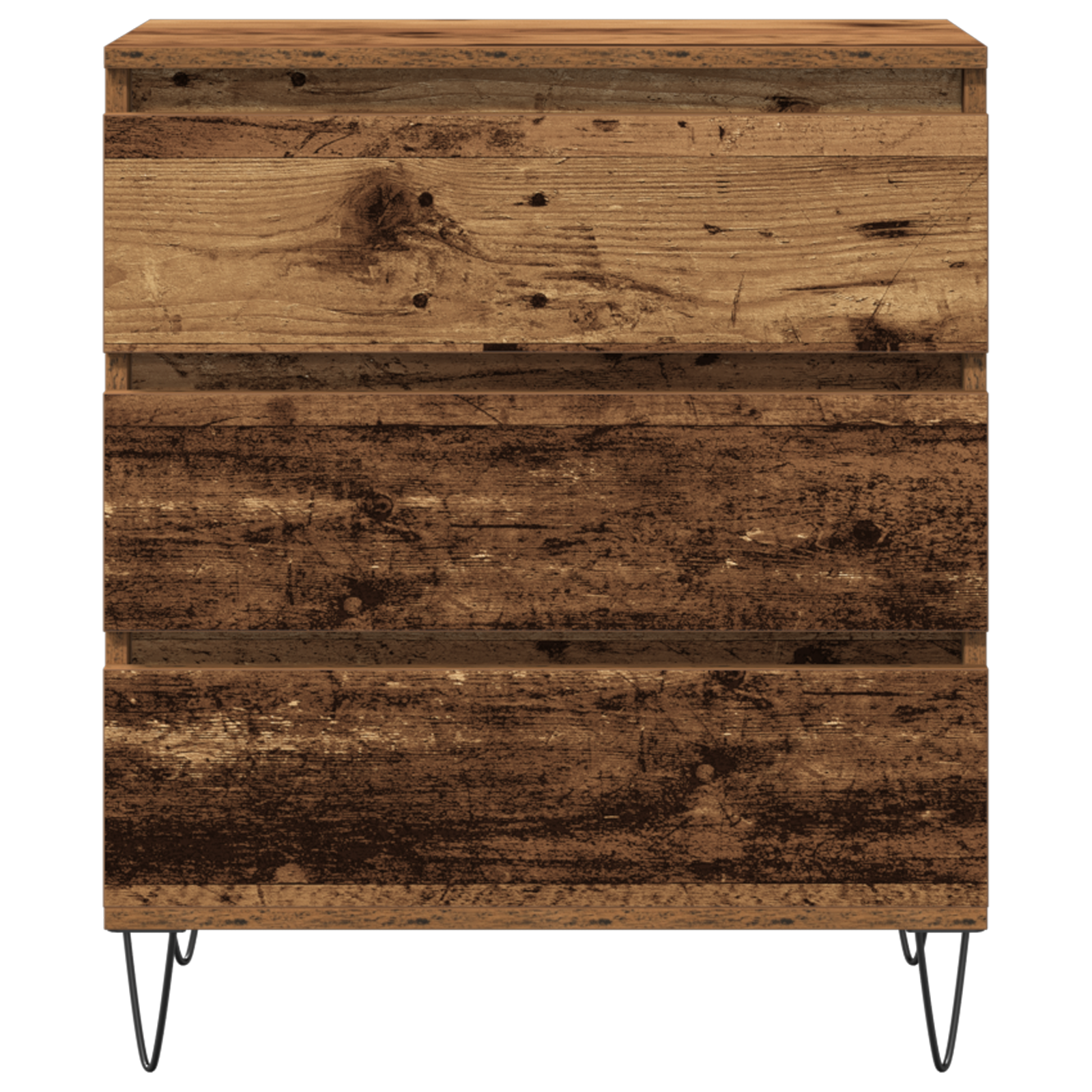 Sideboard con Cassetti in Legno Antico 60x35x70 cm in Legno Ingenerizzato