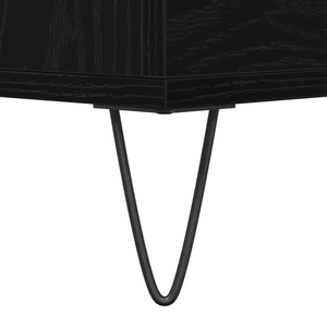 Mobile con Cassetti  Nero Rovere 60x35x70 cm Legno Ingenerizzato