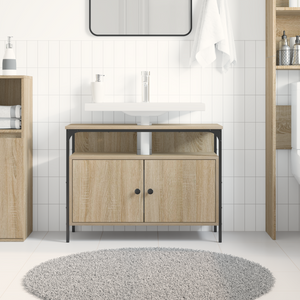 Mobile bagno  in rovere Sonoma 80x30x60 cm in legno ingegnerizzato