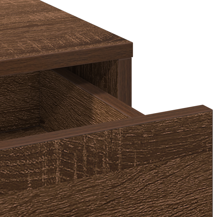 Tavolo da trucco con luci LED Rovere Marrone 78,5x41x135 cm