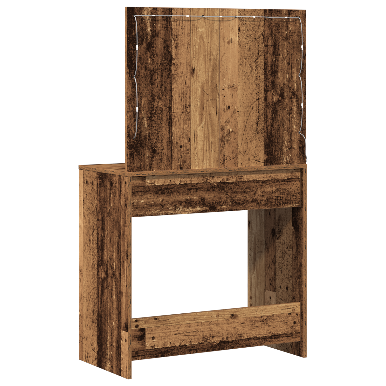 Tolette con Luci LED Legno Antico 78,5x41x135 cm