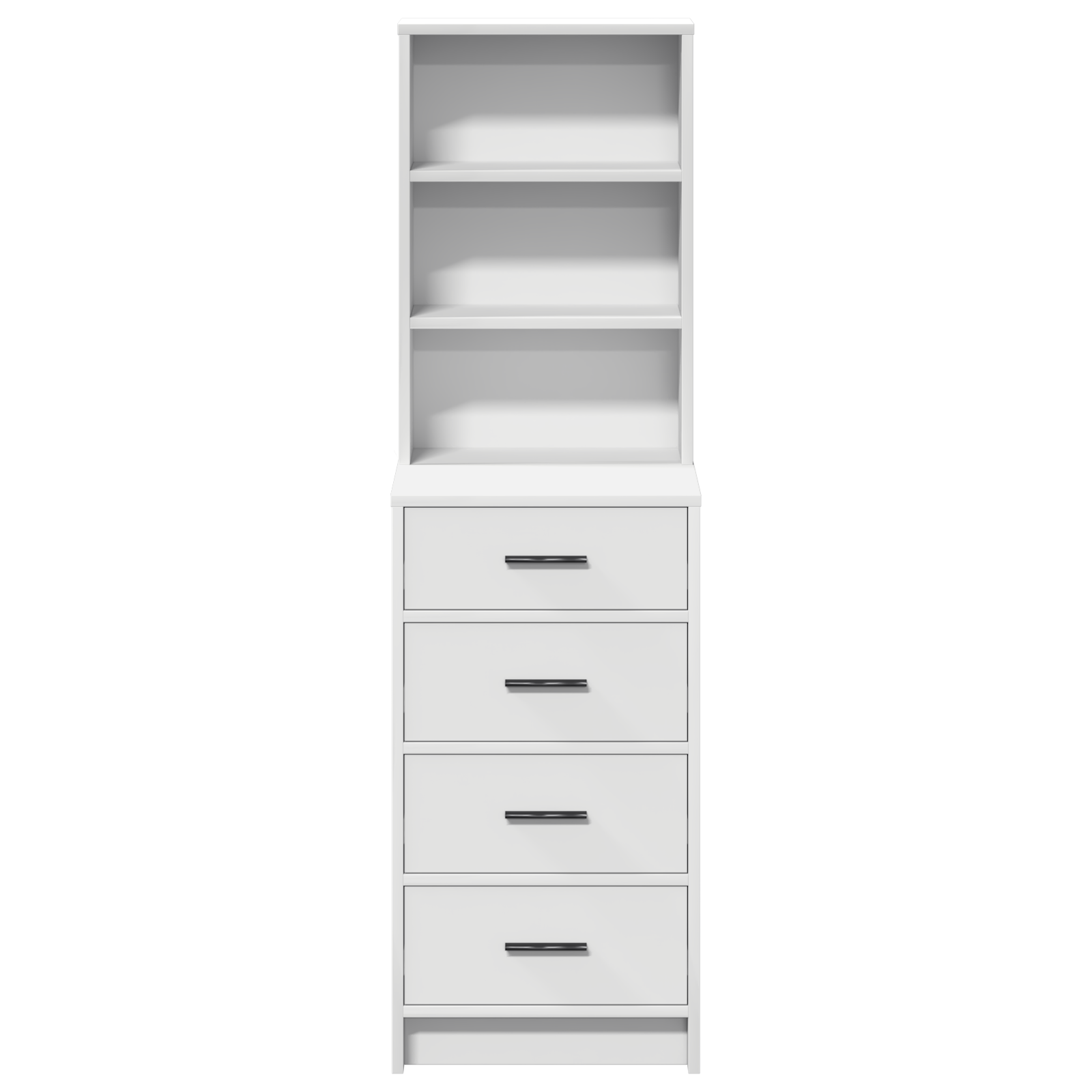 Highboard Bianco 40x41x135 cm in Legno Ingegnerizzato