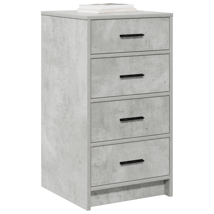 Sideboard Grigio Cemento 40x41x75 cm Legno Ingegnerizzato