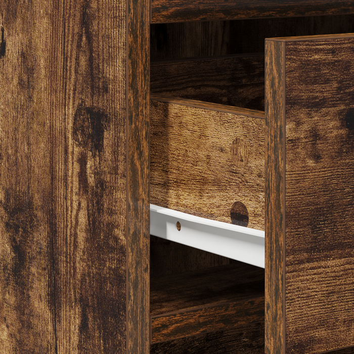 Credenza in rovere affumicato 40x41x75 cm in legno di ingegneria