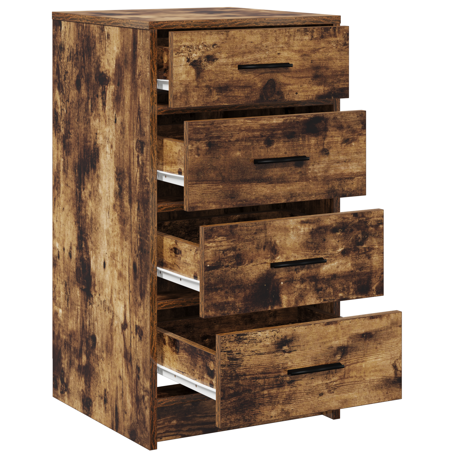 Credenza in rovere affumicato 40x41x75 cm in legno di ingegneria