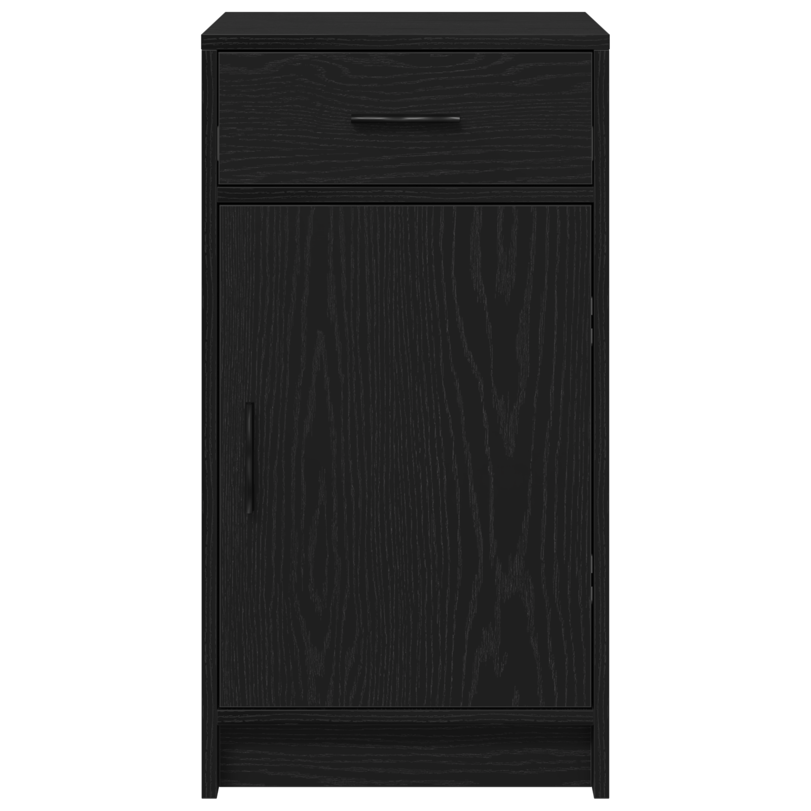 Sideboard Nero Rovere 40x41x75 cm Legno ingegnerizzato