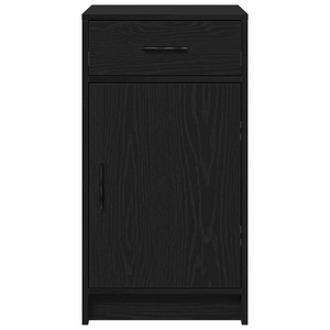 Sideboard Nero Rovere 40x41x75 cm Legno ingegnerizzato