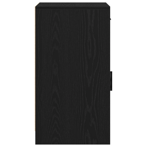 Sideboard Nero Rovere 40x41x75 cm Legno ingegnerizzato