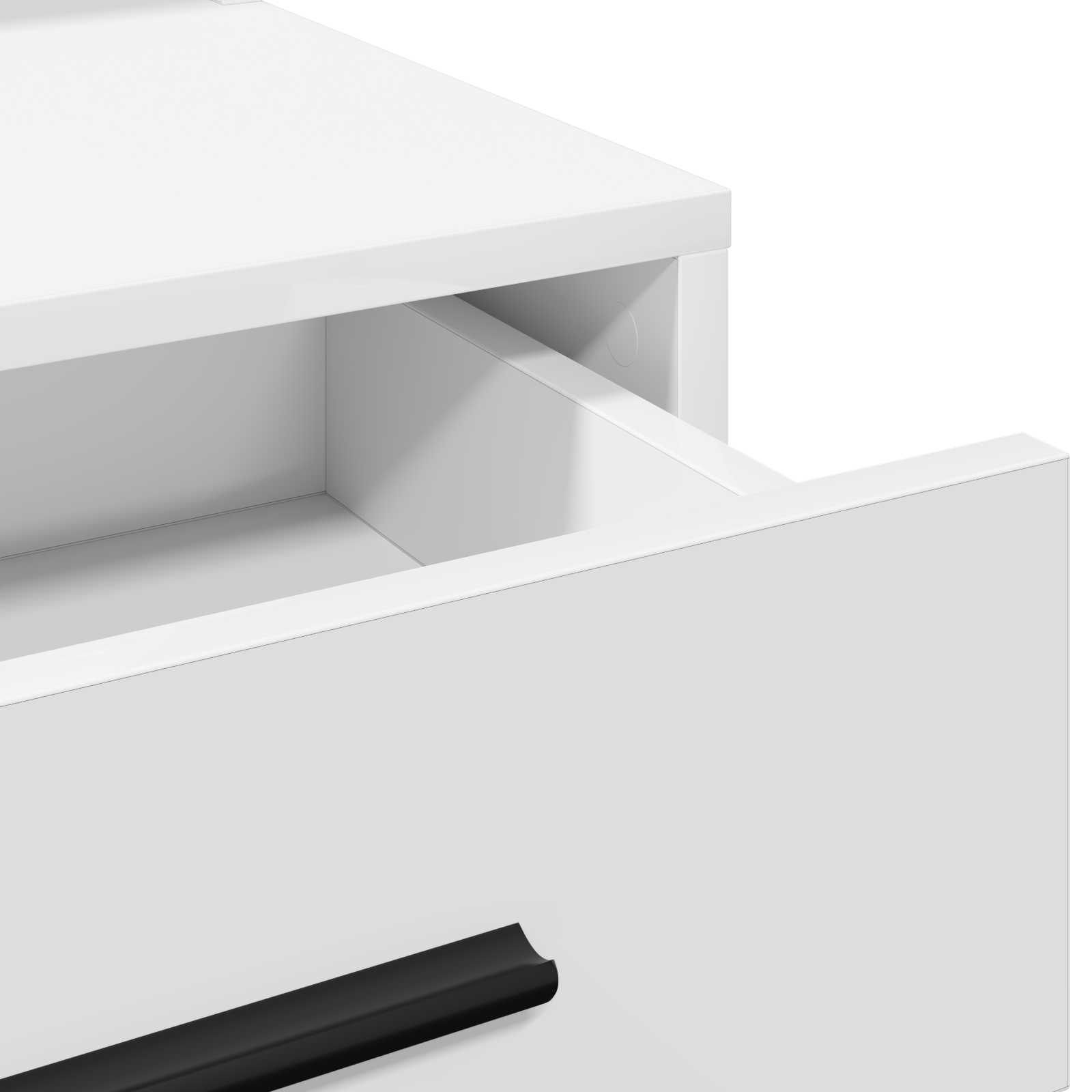 Toeletta  con luci LED, Bianca, 79x41x135 cm