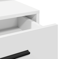 Toeletta  con luci LED, Bianca, 79x41x135 cm