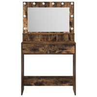 Tolette  con luci LED Rovere Affumicato 79x41x135 cm