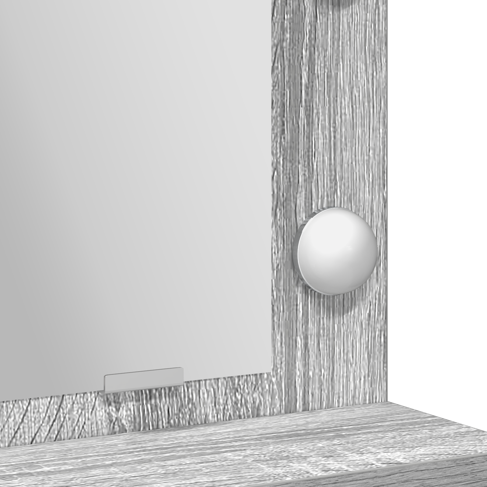 Tavolo da trucco con luci LED Grigio Sonoma 79x41x135 cm