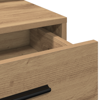 Tavolo da trucco con luci LED  in Rovere, 79x41x135 cm