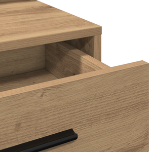 Tavolo da trucco con luci LED  in Rovere, 79x41x135 cm