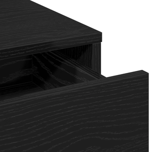 Tavolo da trucco  con luci LED, Nero Oak, 50x41x135 cm