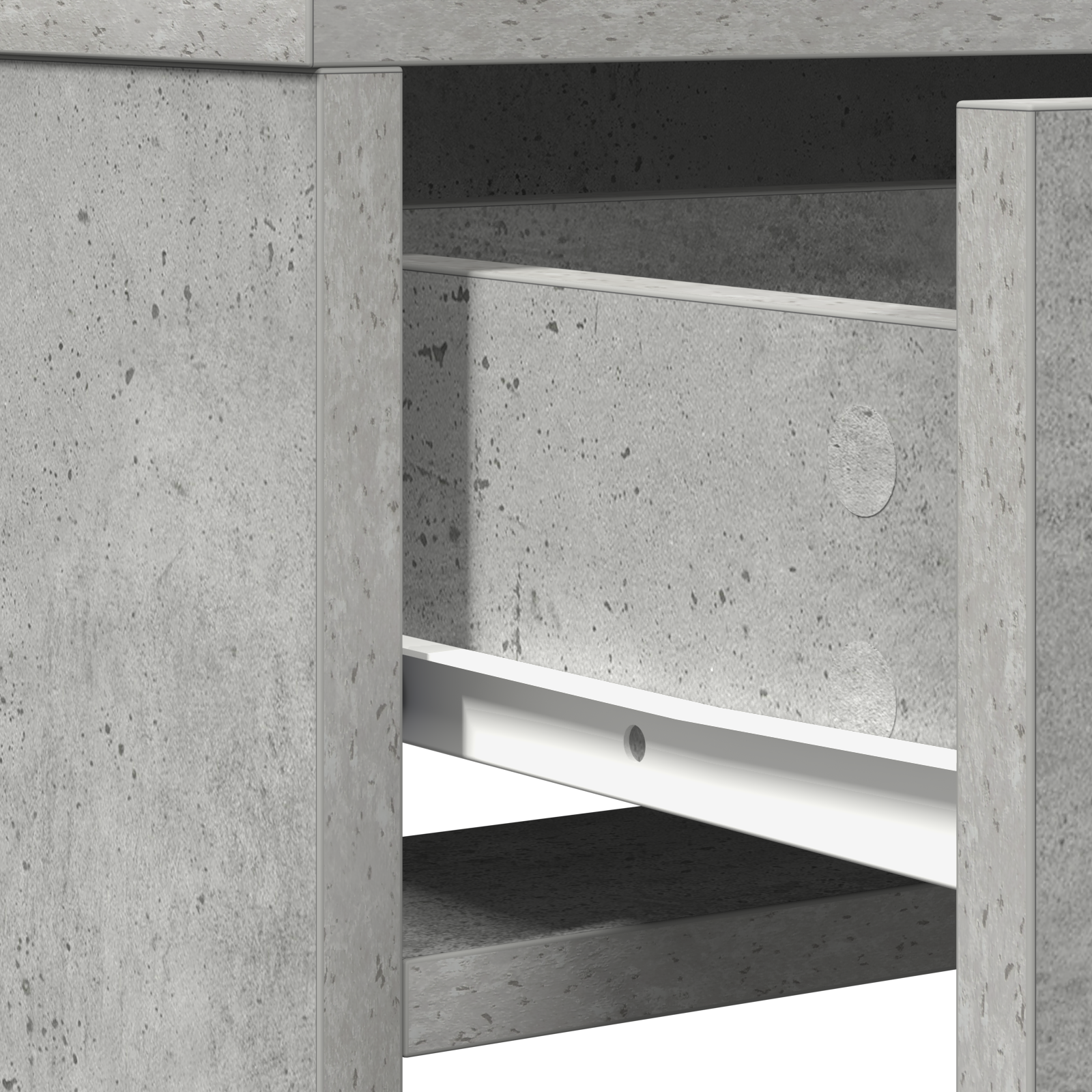 Toletta  con luci LED Grigio cemento 50x41x135 cm