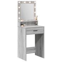 Toeletta  con luci LED Grigio Sonoma 50x41x135 cm