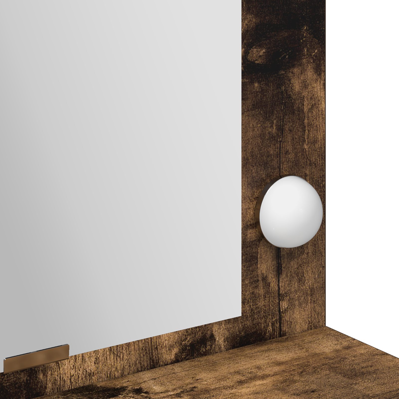 Toeletta con Luci LED in Quercia Affumicata 100x41x135 cm