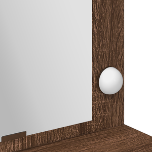 Tavolo da trucco  con luci a LED in Marrone Rovere 100x41x135 cm