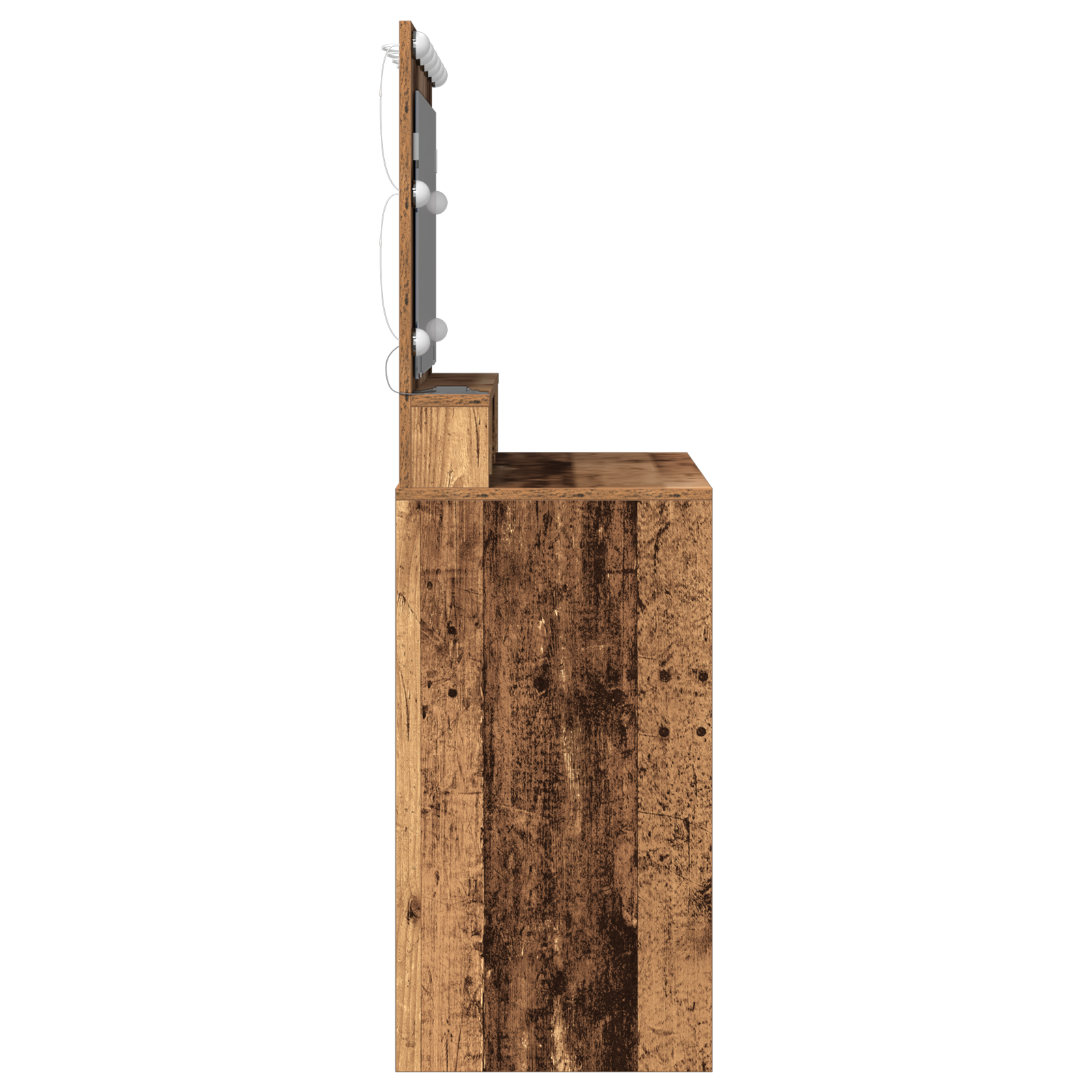 Tavolo da Toeletta con Luci LED - Legno Vintage - 100x41x135 cm