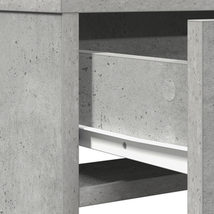 Tavolo da trucco  con cassetti Grigio cemento 50x41x140 cm