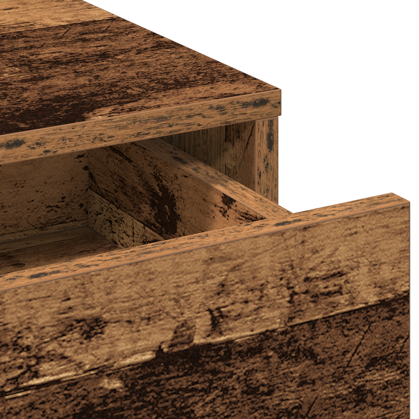 Toeletta  con cassetti in legno antico 50x41x140 cm