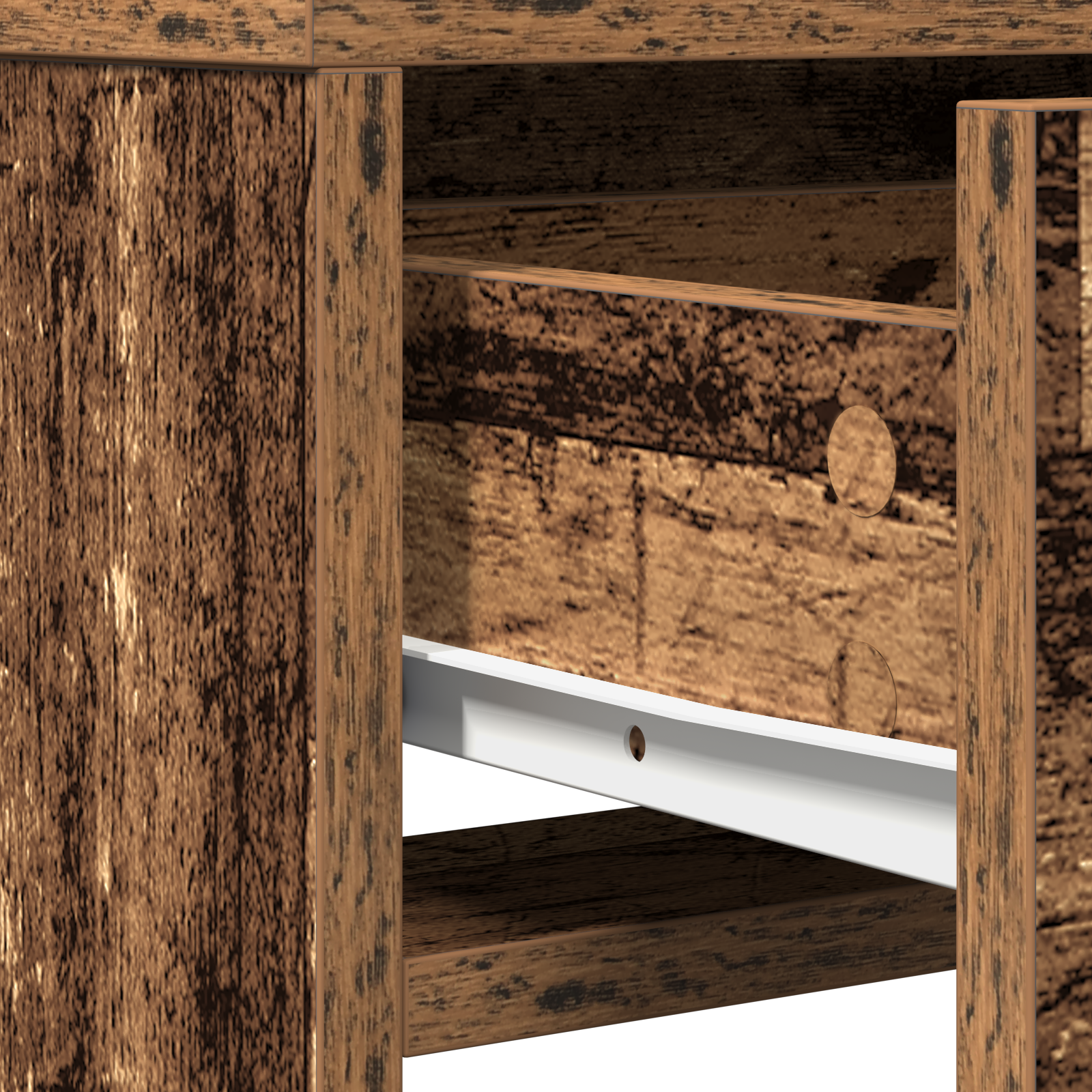 Toeletta  con cassetti in legno antico 50x41x140 cm